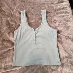 Abercrombie & Fitch Women's Soft A&F Ribbed
Henley Tank Top